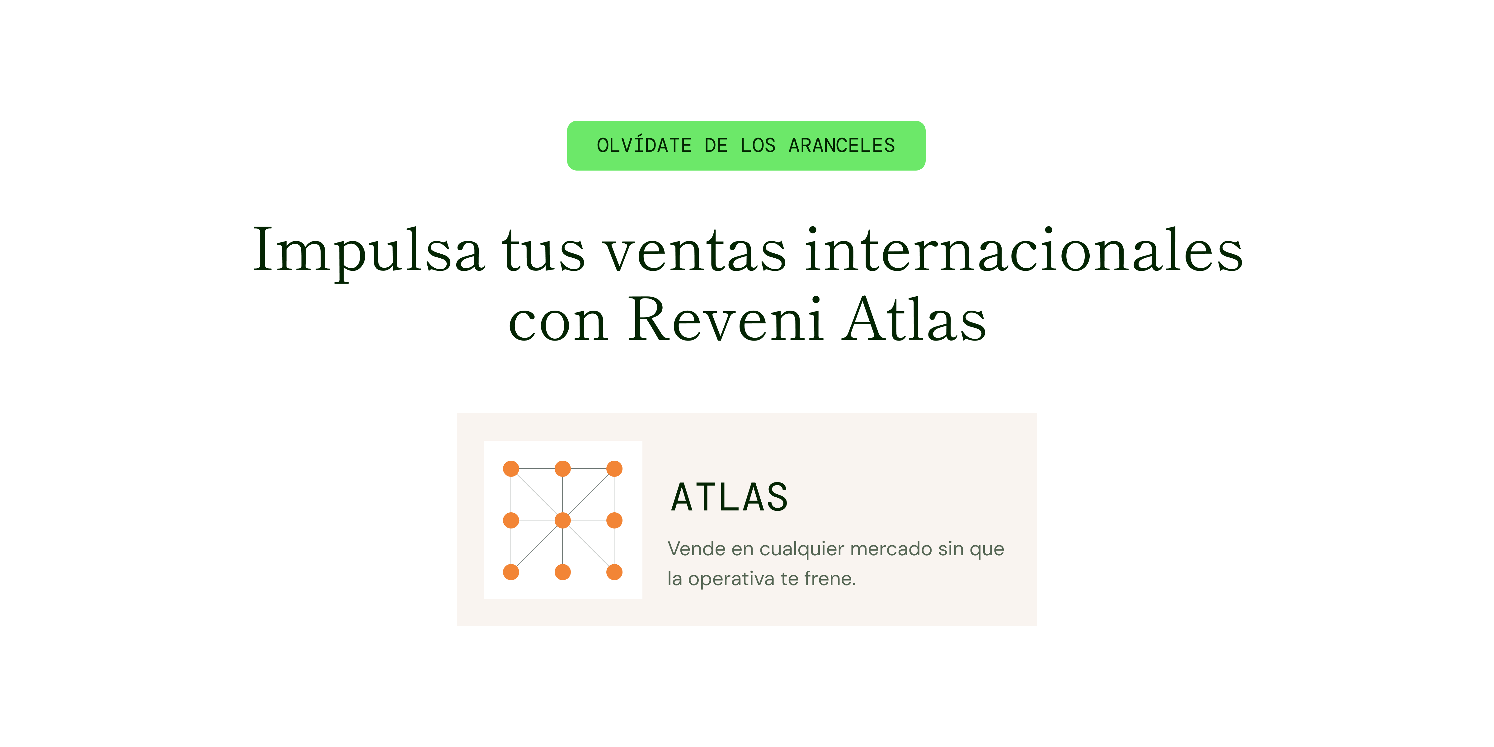 Panel de Reveni Atlas con el cálculo de aranceles e impuestos en el checkout