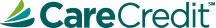 CareCredit logo with green stylized leaf and blue text