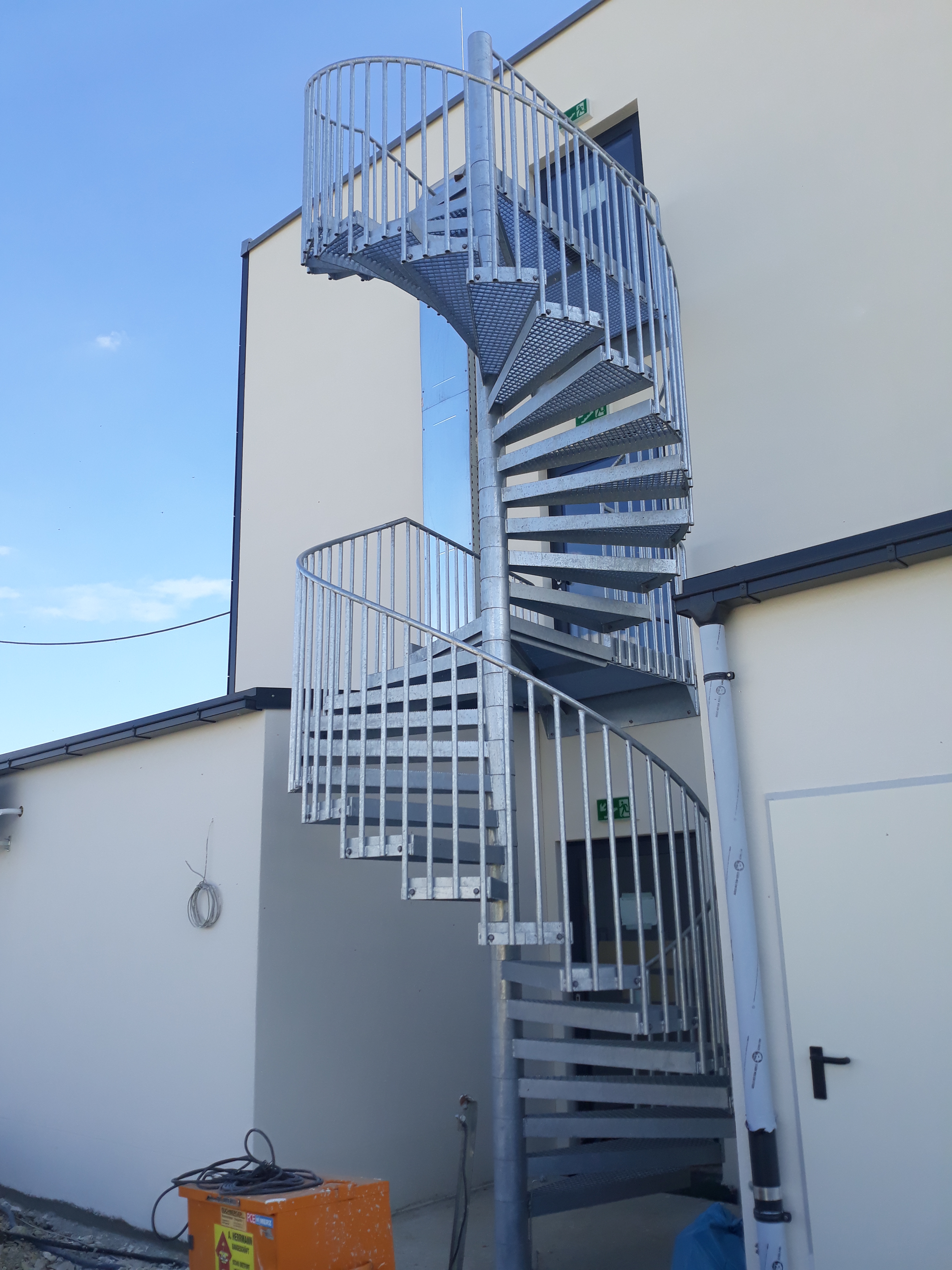 Fluchttreppen als Spindeltreppen