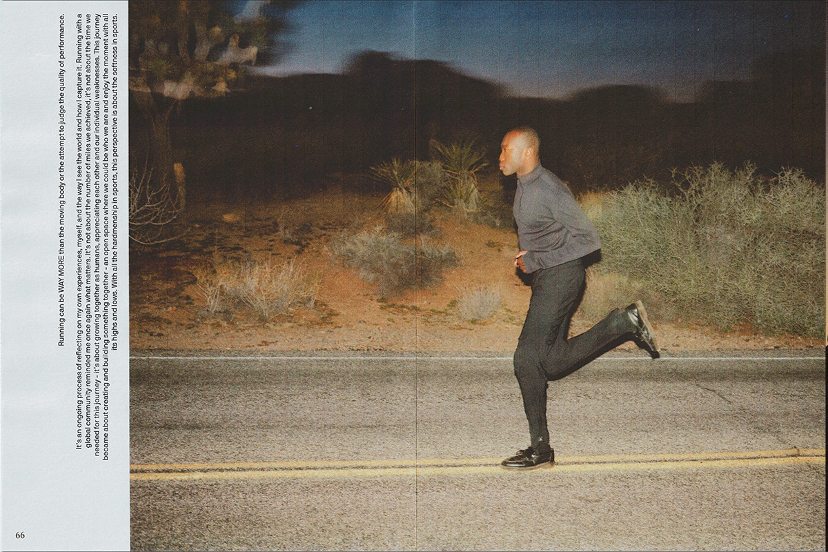 The Speed Project relay runner at night