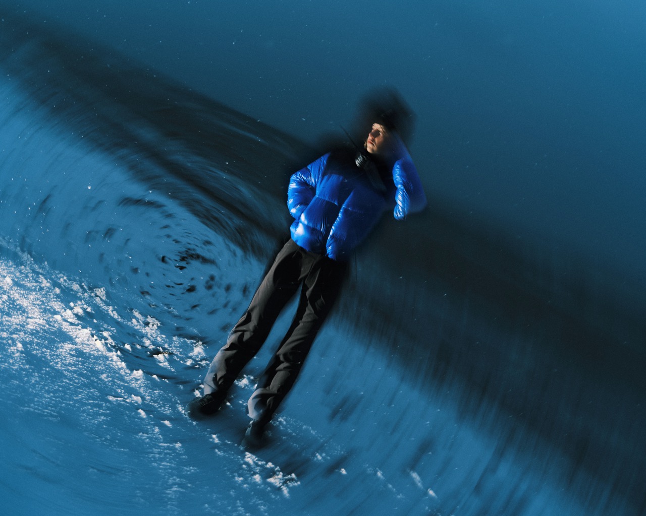 Carla Oltrogge in The North Face Nuptse Reflx winter lookbook