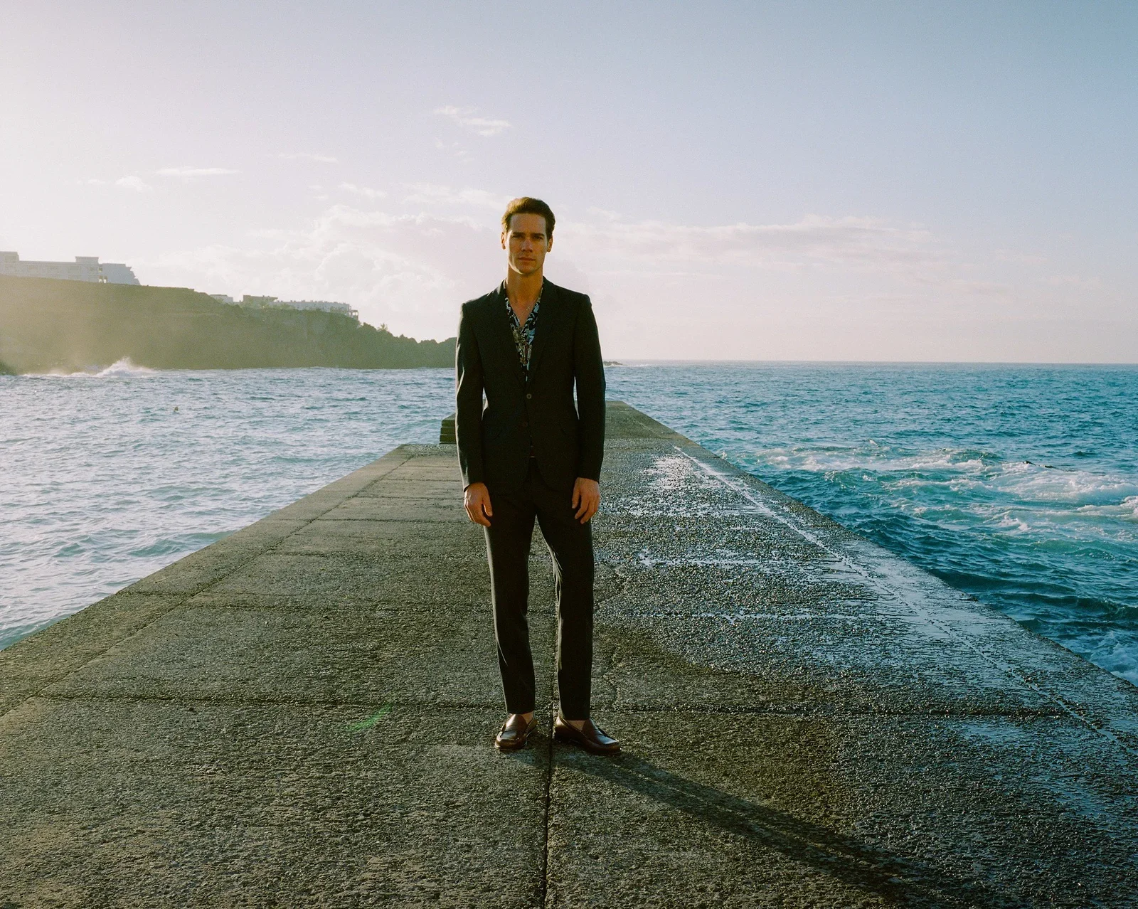 Analog menswear editorial in Mallorca with Patrick Pilz, photographed by Felix Bernason