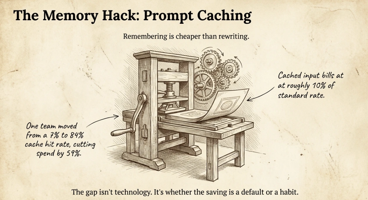 Prompt caching: remembering is cheaper than rewriting