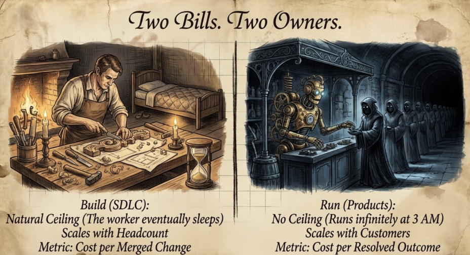 Two bills, two owners: build spend and run spend