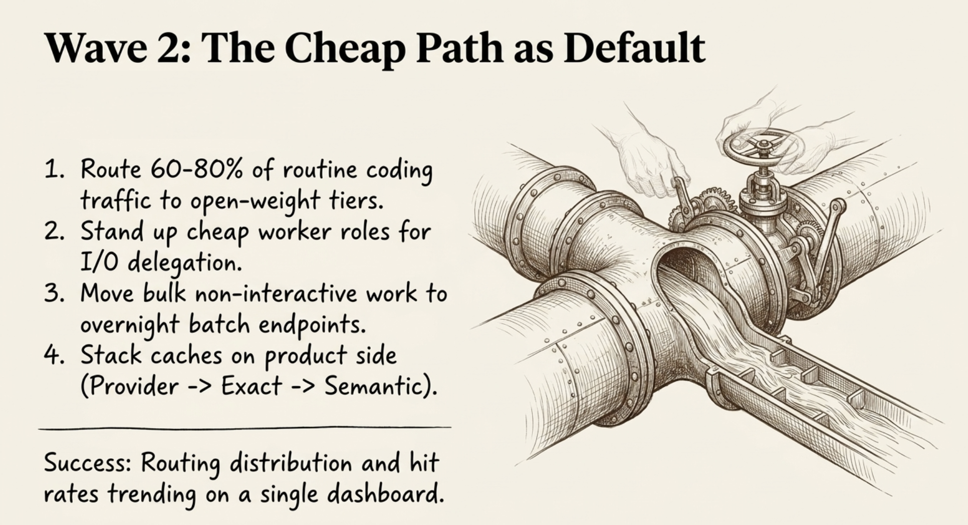 Wave 2: make the cheap path the default