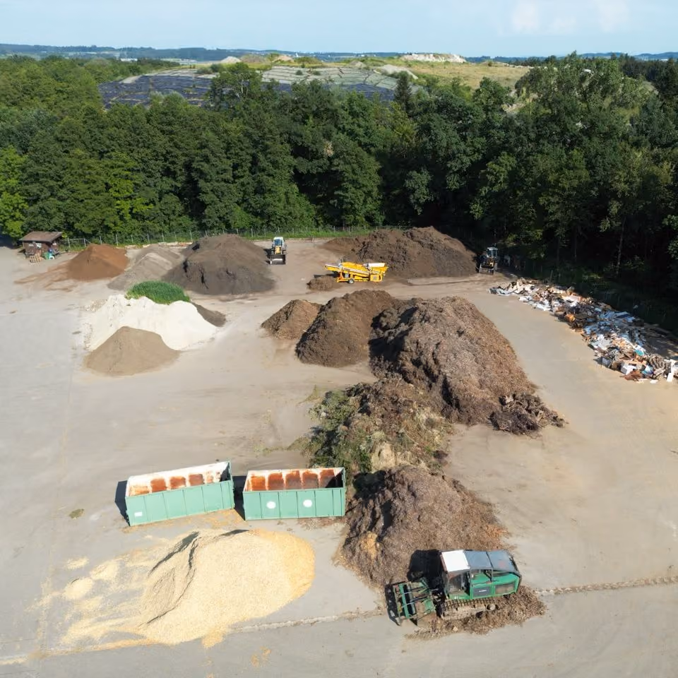 Luftaufnahme des Lagerplatzes Gutenfurt
