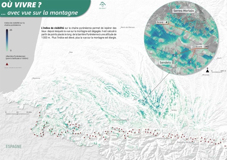 Où vivre avec une vue sur la barrière pyrénéenne ?
