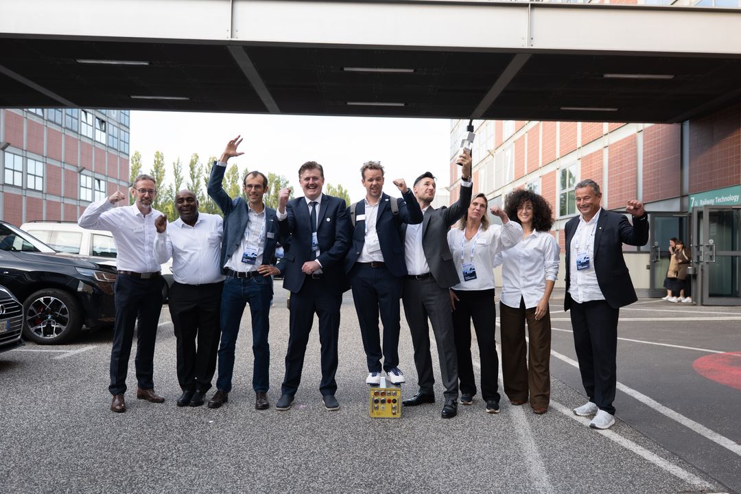 The team celebrating the ERCI Innovation award