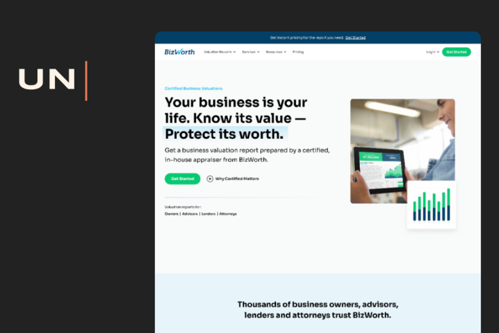 BizWorth - Made in Webflow thumbnail