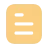 Icon of a document with three horizontal lines representing text.
