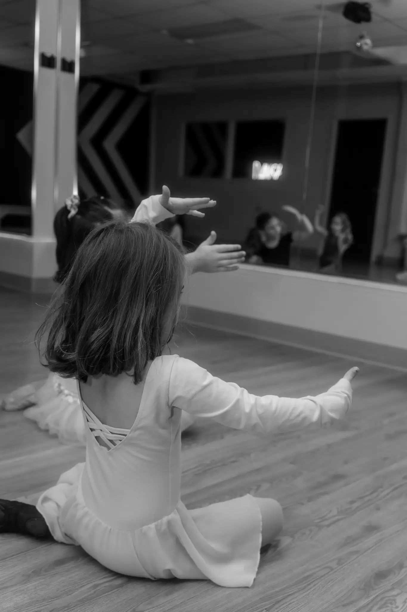 Groupe en cours de ballet et de lyrique au studio de l'École de Danse M3