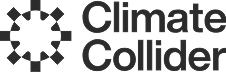 Climate Collider logo with a circular starburst design to the left of the text.