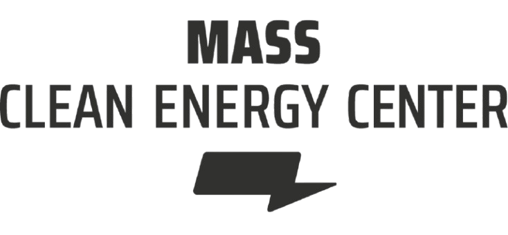 Text reading 'MASS CLEAN ENERGY CENTER' above a stylized black lightning bolt symbol.