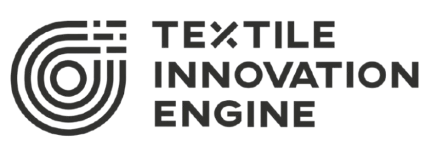 Textile Innovation Engine logo with concentric lines and dots forming a circular design.