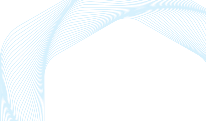 Curved thin blue lines forming a flowing, wave-like vector graphic on black background.