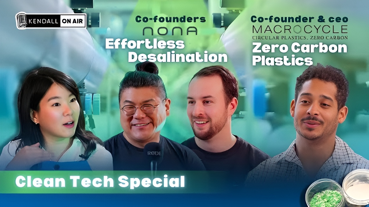 Four clean tech founders talking: Effortless Desalination and Zero Carbon Plastics special.