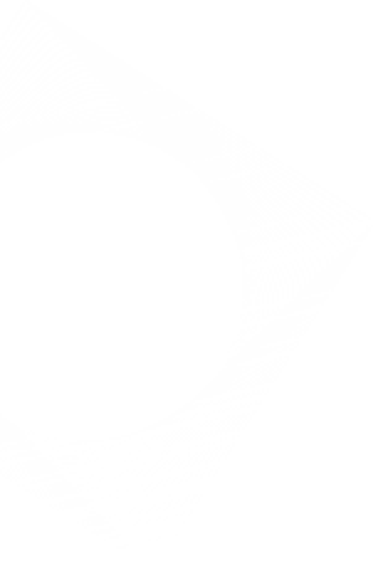 White geometric lines forming a rotating square pattern on a black background.
