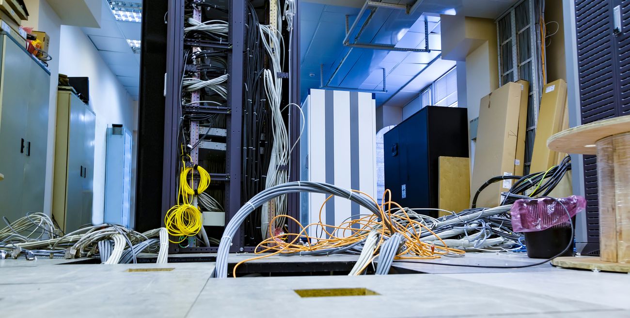Decommissioning crew clearing a data hall