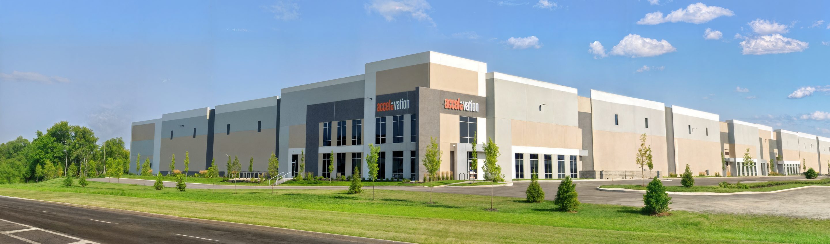 Exterior of an Accelevation manufacturing facility
