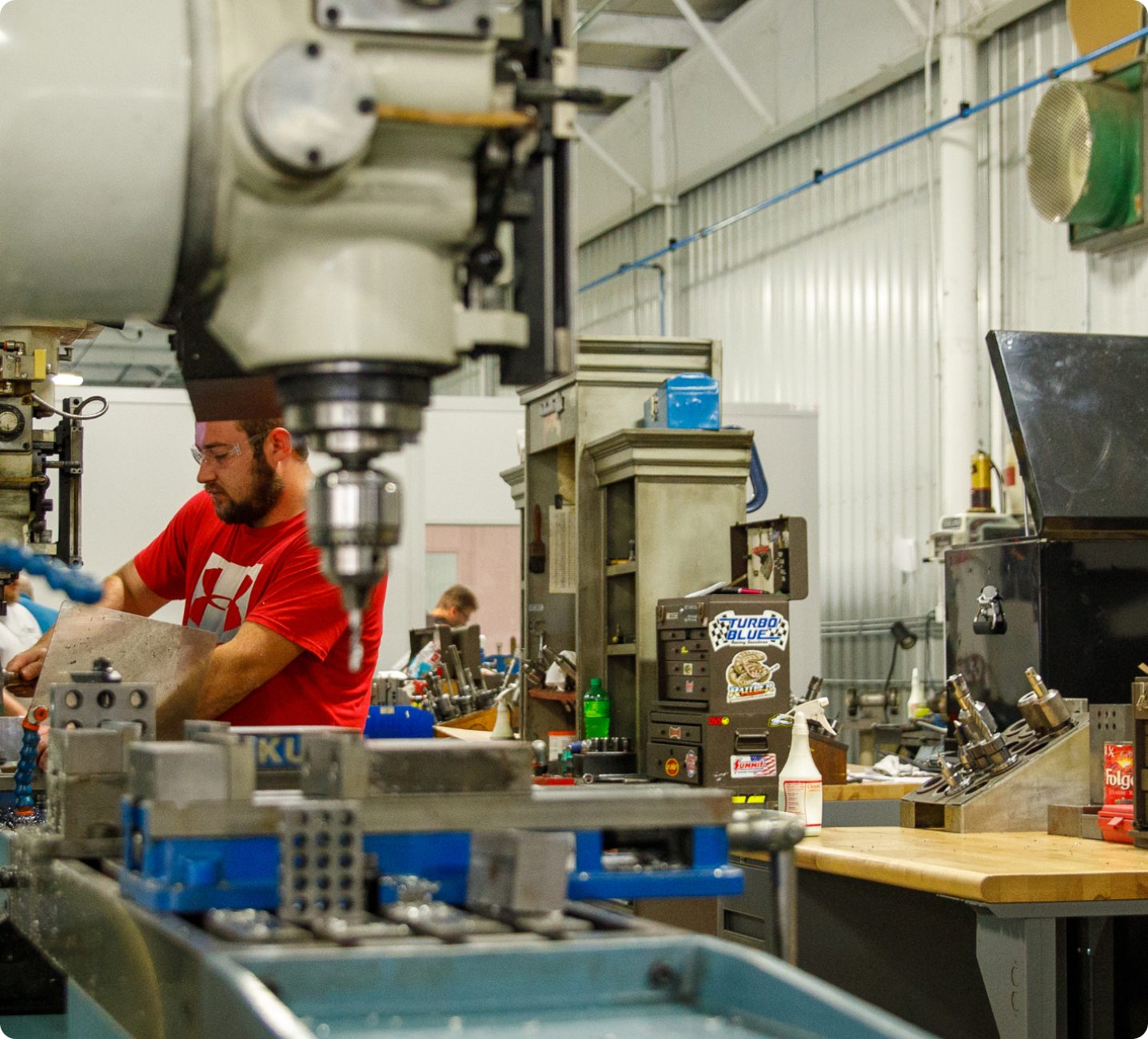 Precision machining on the Accelevation manufacturing floor