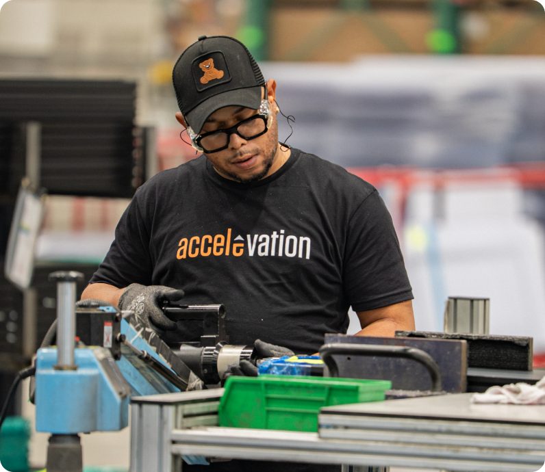 In-house manufacturing on the factory floor