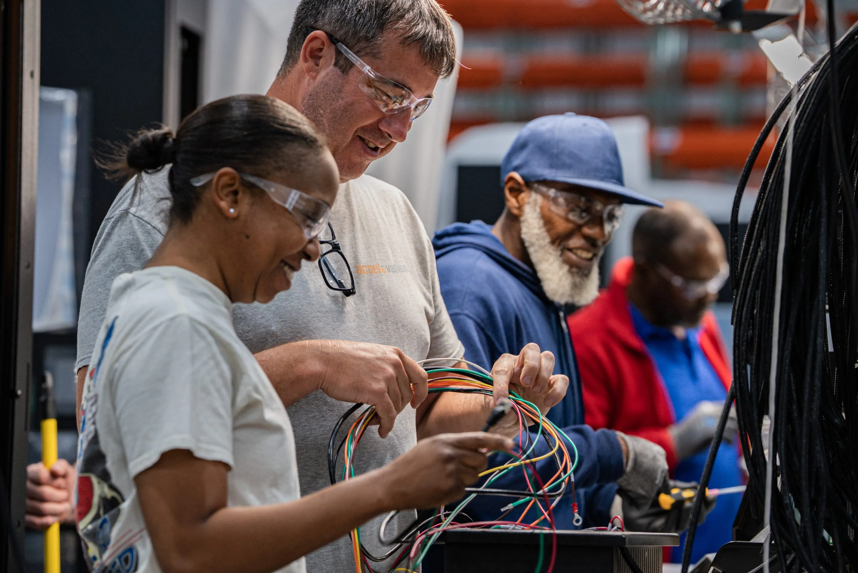 Accelevation team member on site at a data center installation