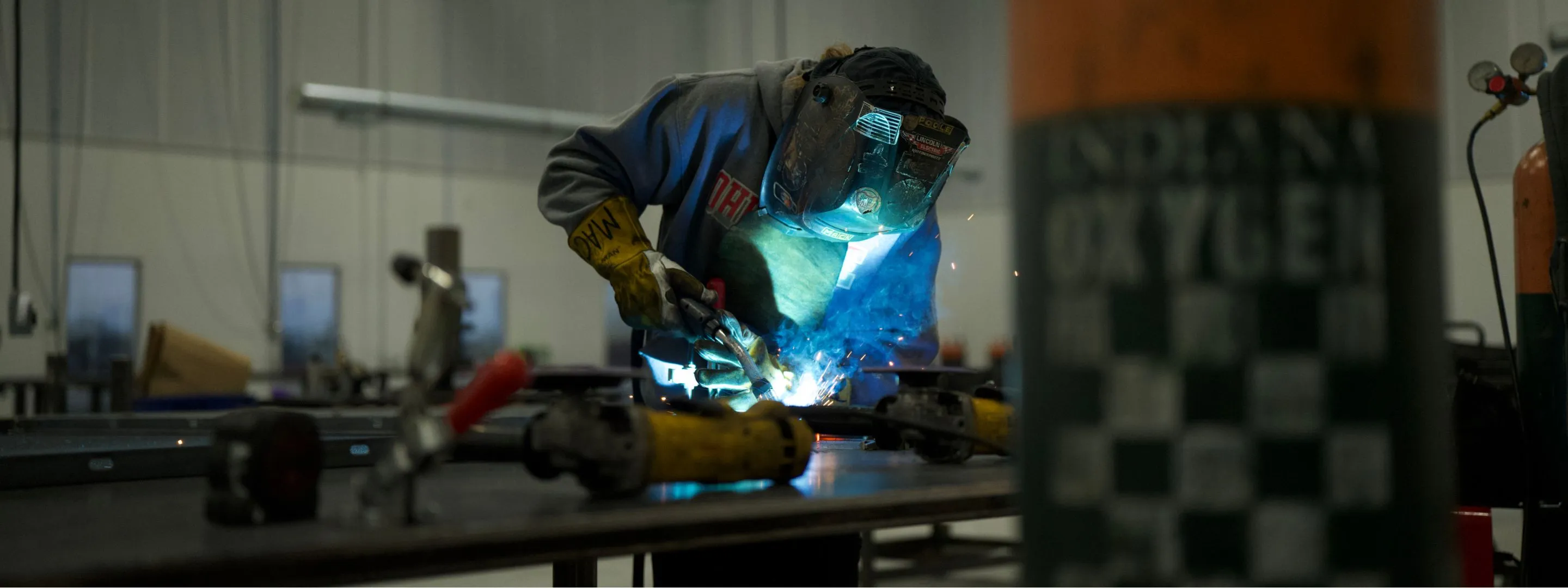 Accelevation team members working on the production floor