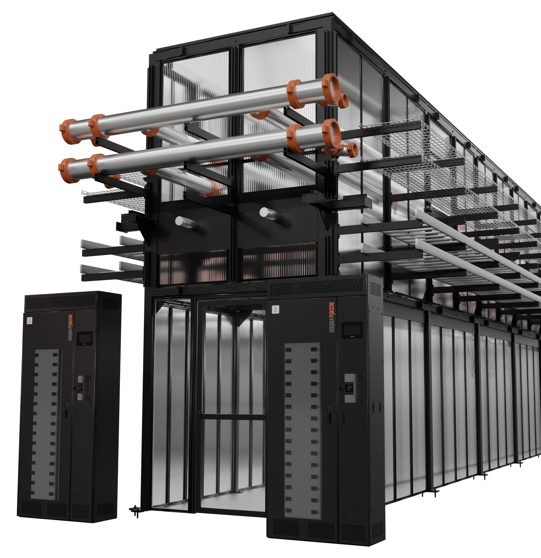 Accelevation SkyBridge prefabricated modular data center system