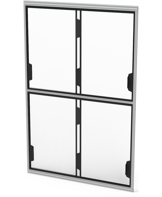 Elevate two-tier sliding access panel