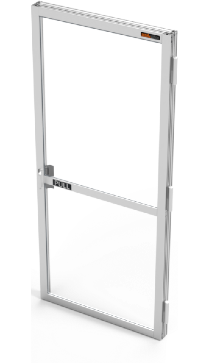 Single hinged containment door