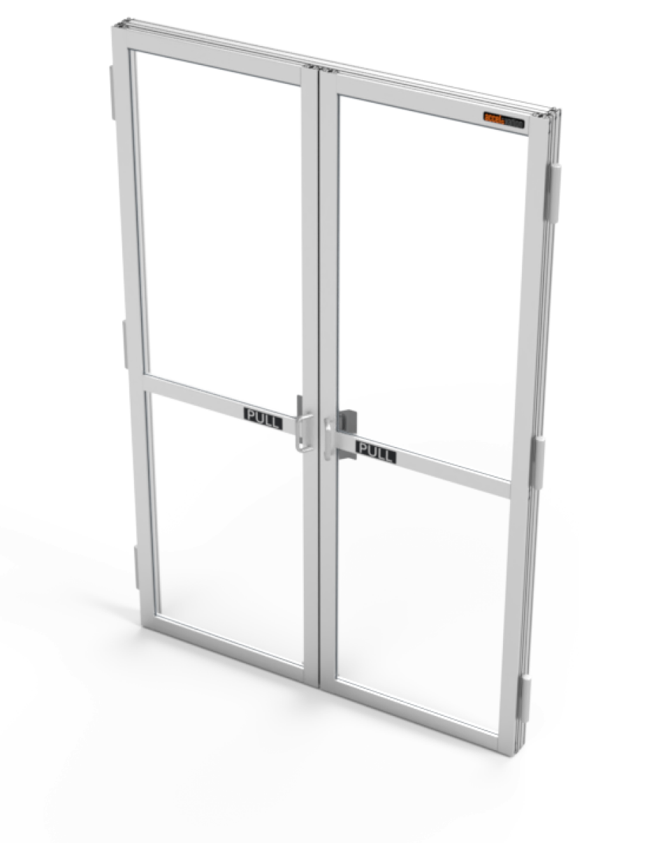 Hinged containment door