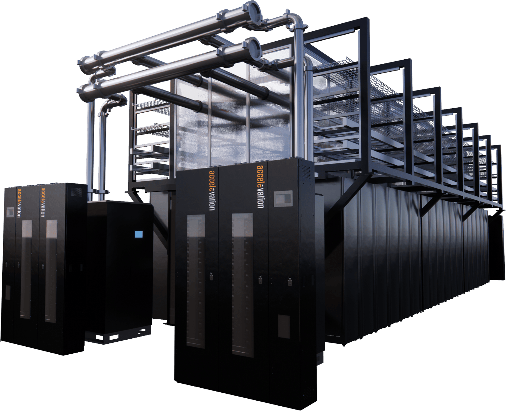 Accelevation SkyBridge prefabricated modular data center system