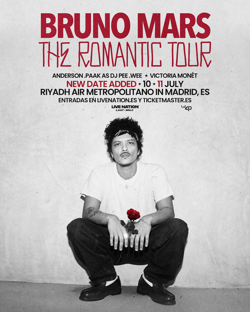 Cartel Bruno Mars - The Romantic Tour