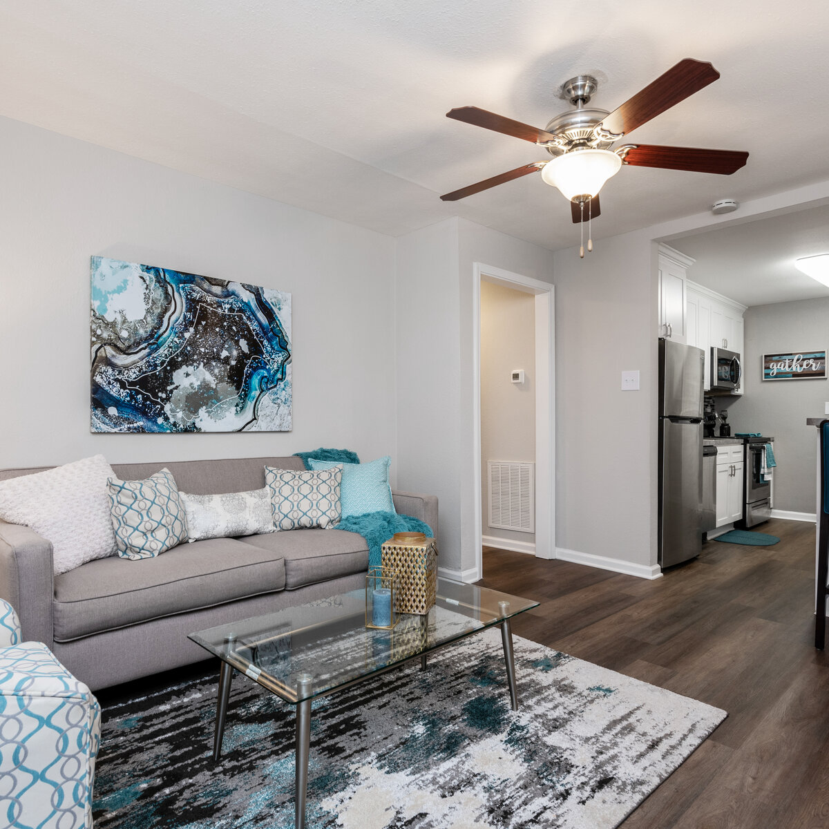 Living room and kithen
