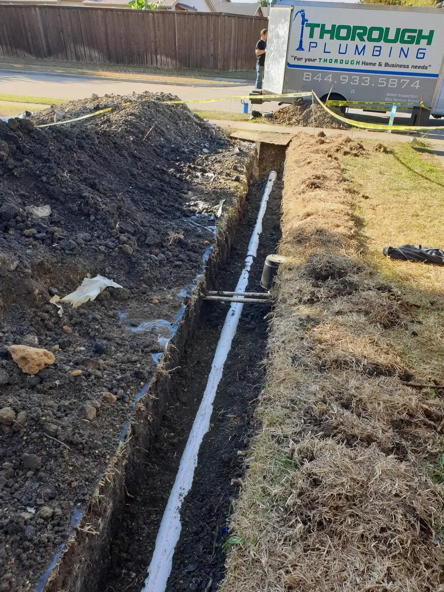 plumber repairing a slab leak