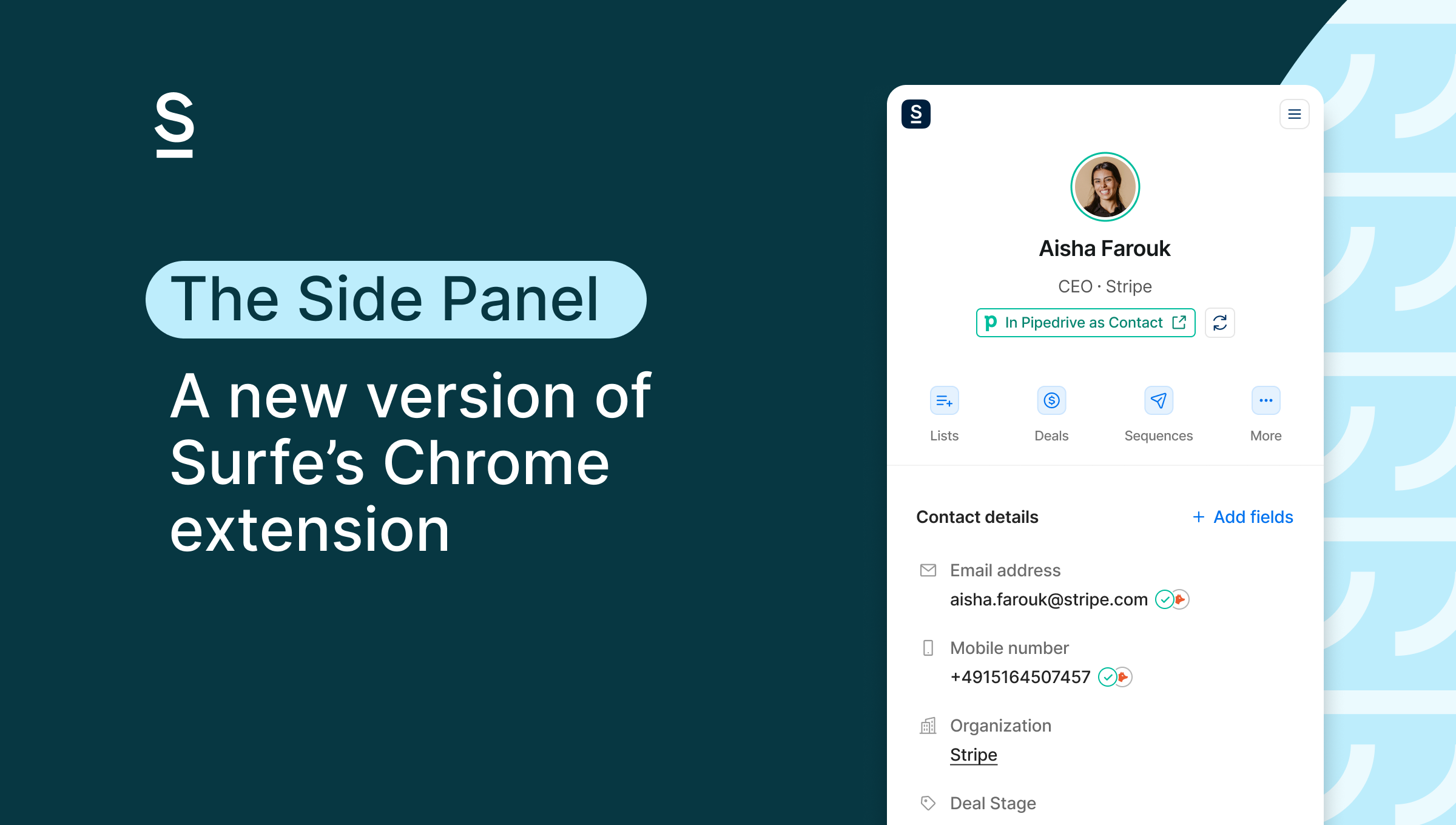 The Side Panel: the new Surfe experience for modern sales teams