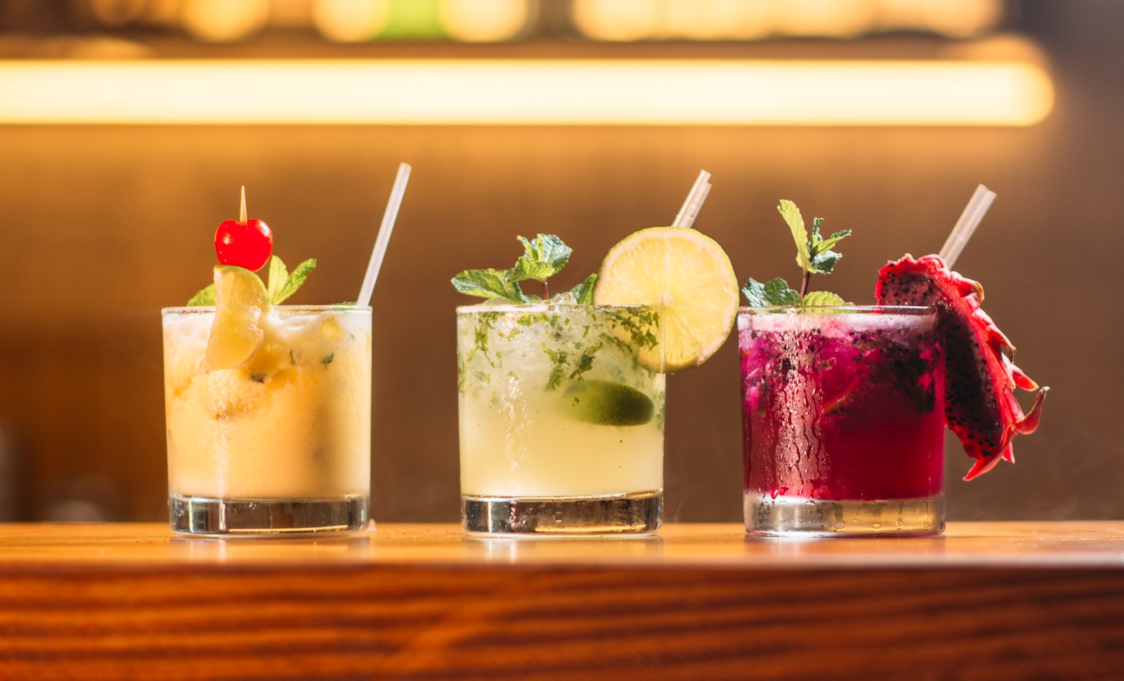 Cocktails in low light
