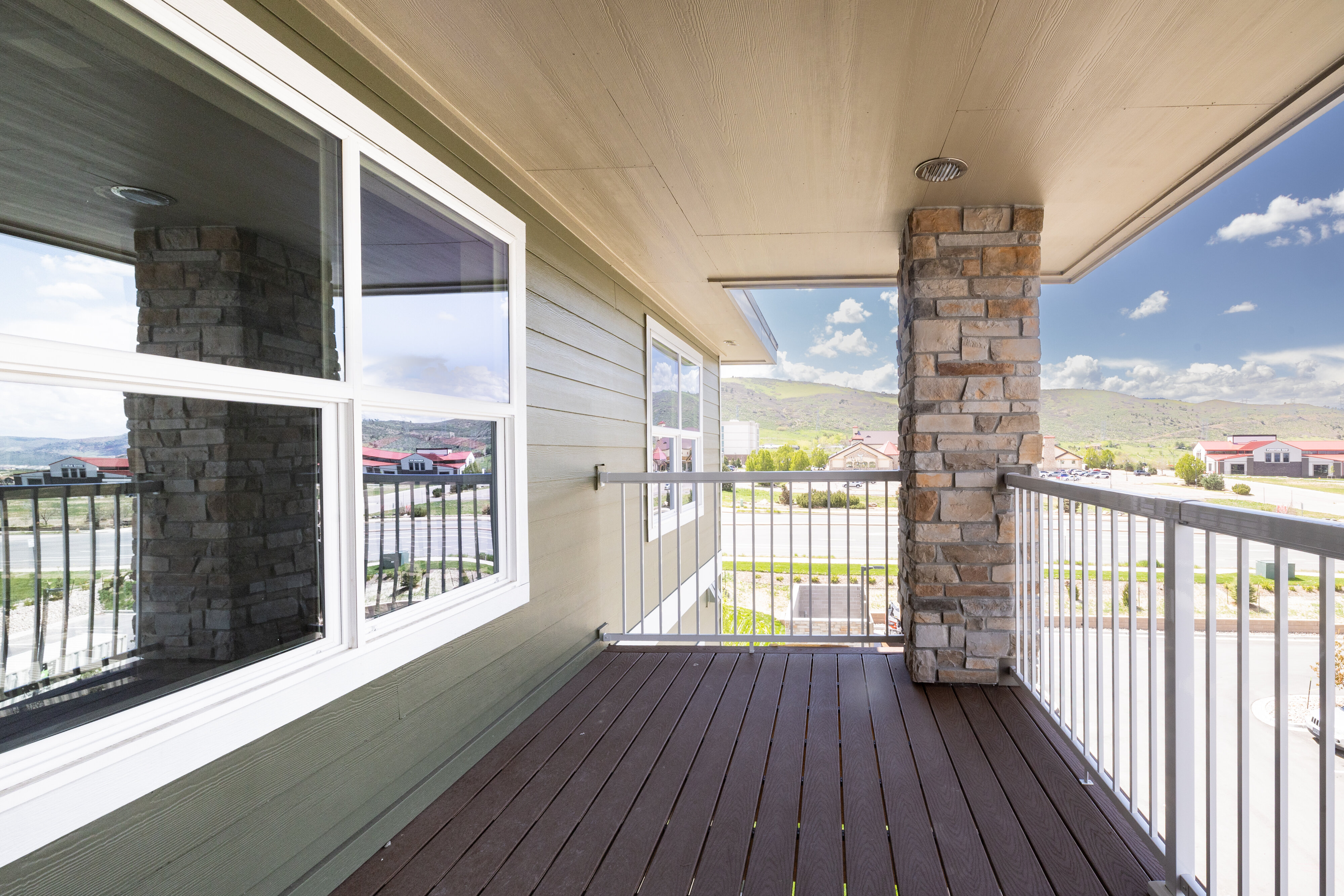 Patio with balcony