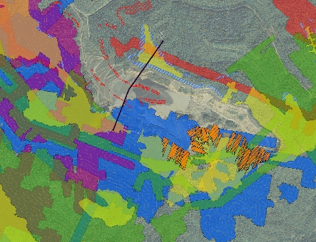 Brushy Fork Impundment shown with deep mines.  Click for legend and larger version.