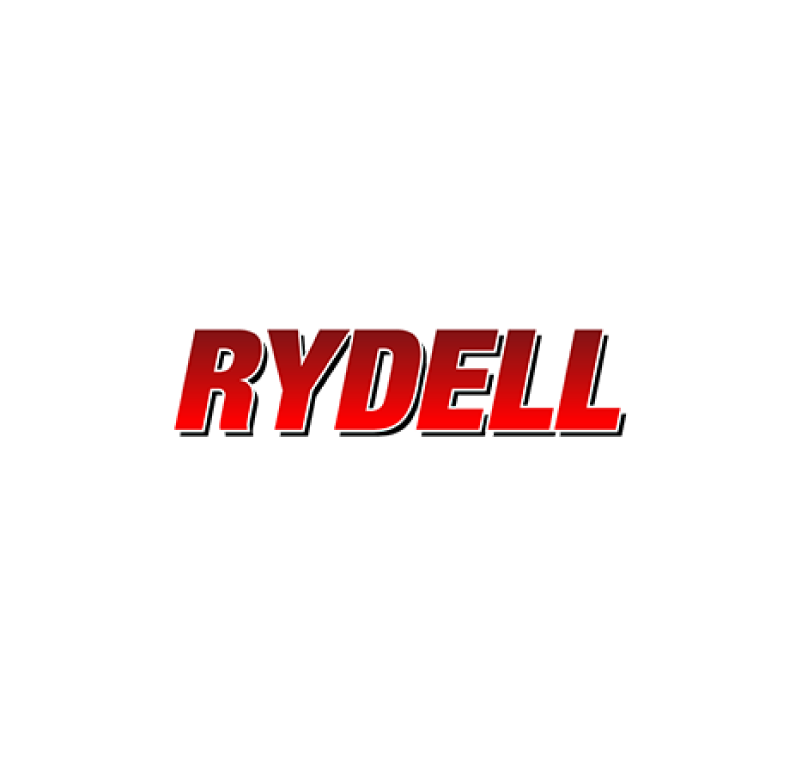 The word 'RYDELL' in bold red letters with a black shadow on a white background.