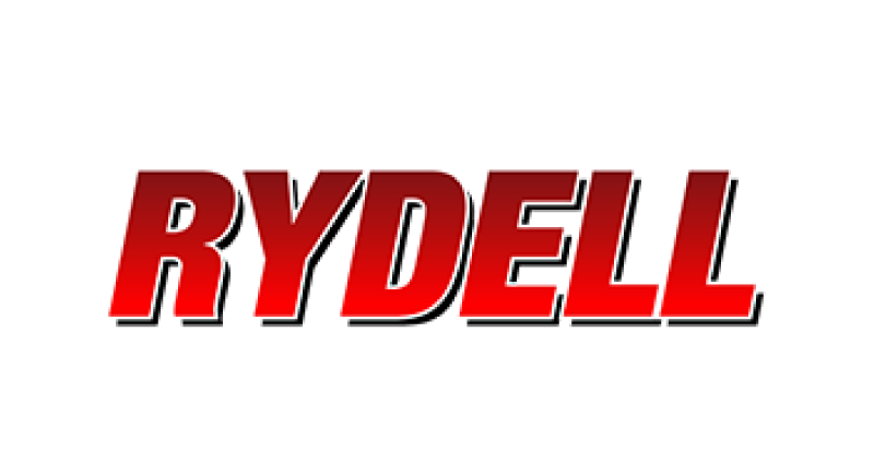 The word RYDELL in bold red gradient text with a slight black shadow on white background.