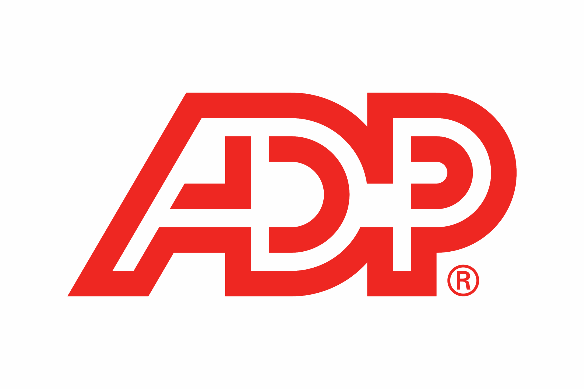 Red ADP company logo on a darker red background.