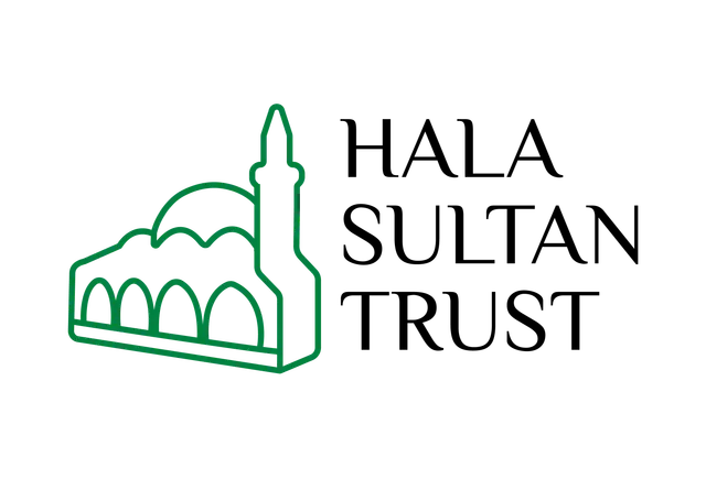 Hala Sultan Tekke  mosque Logo,  beside Larnaca Salt Lake in Cyprus

