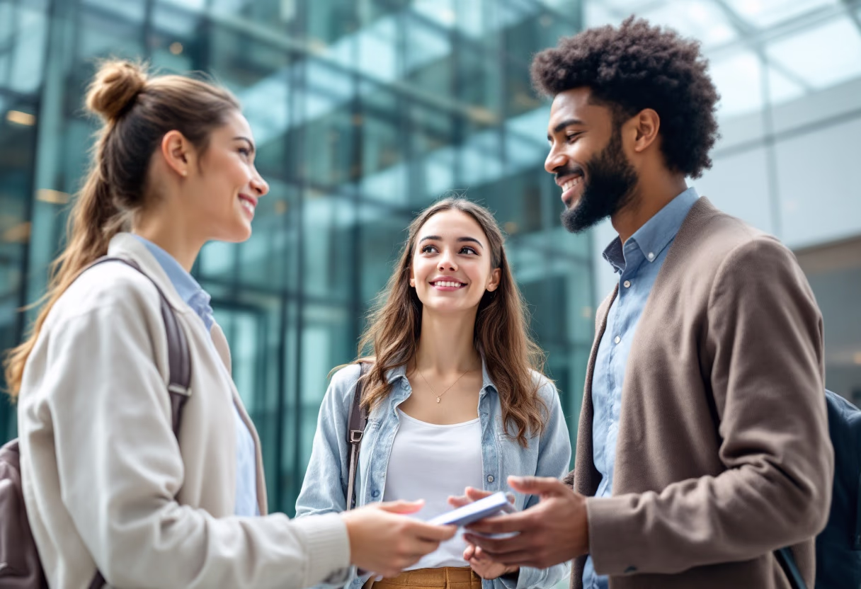 image of prospective students on campus tour