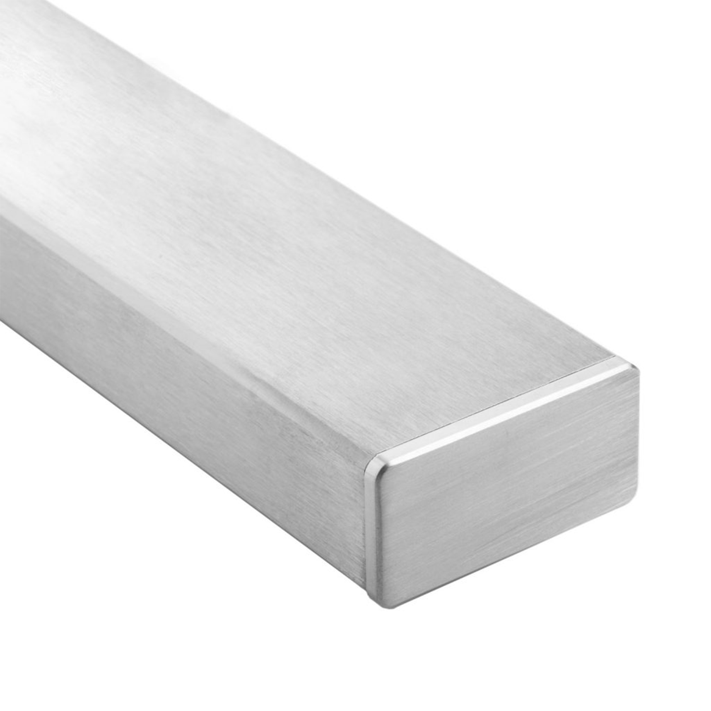Stainless steel handrail with a plugged end