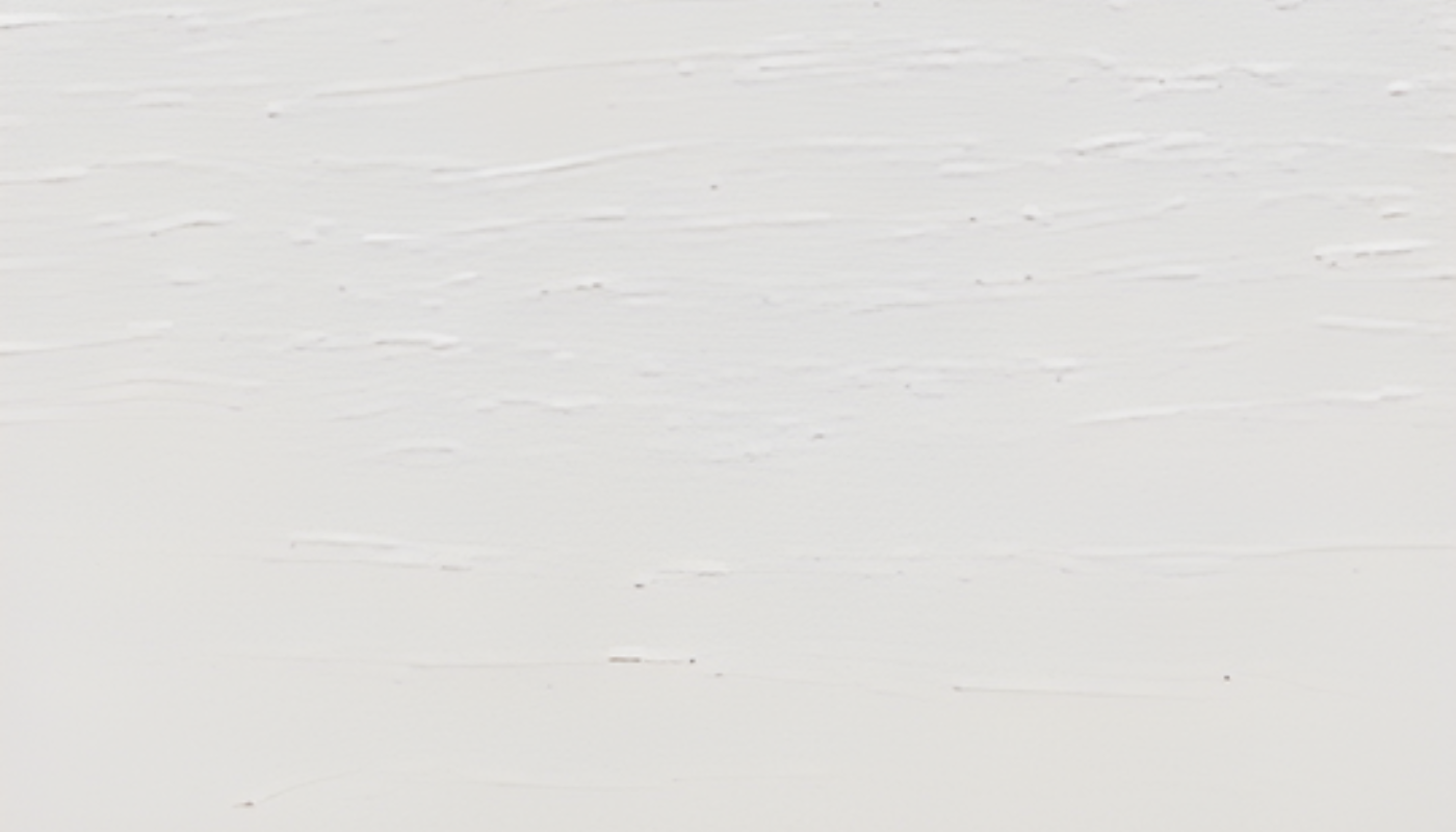 Swatch of a satin white finish where the open grain still reads clearly