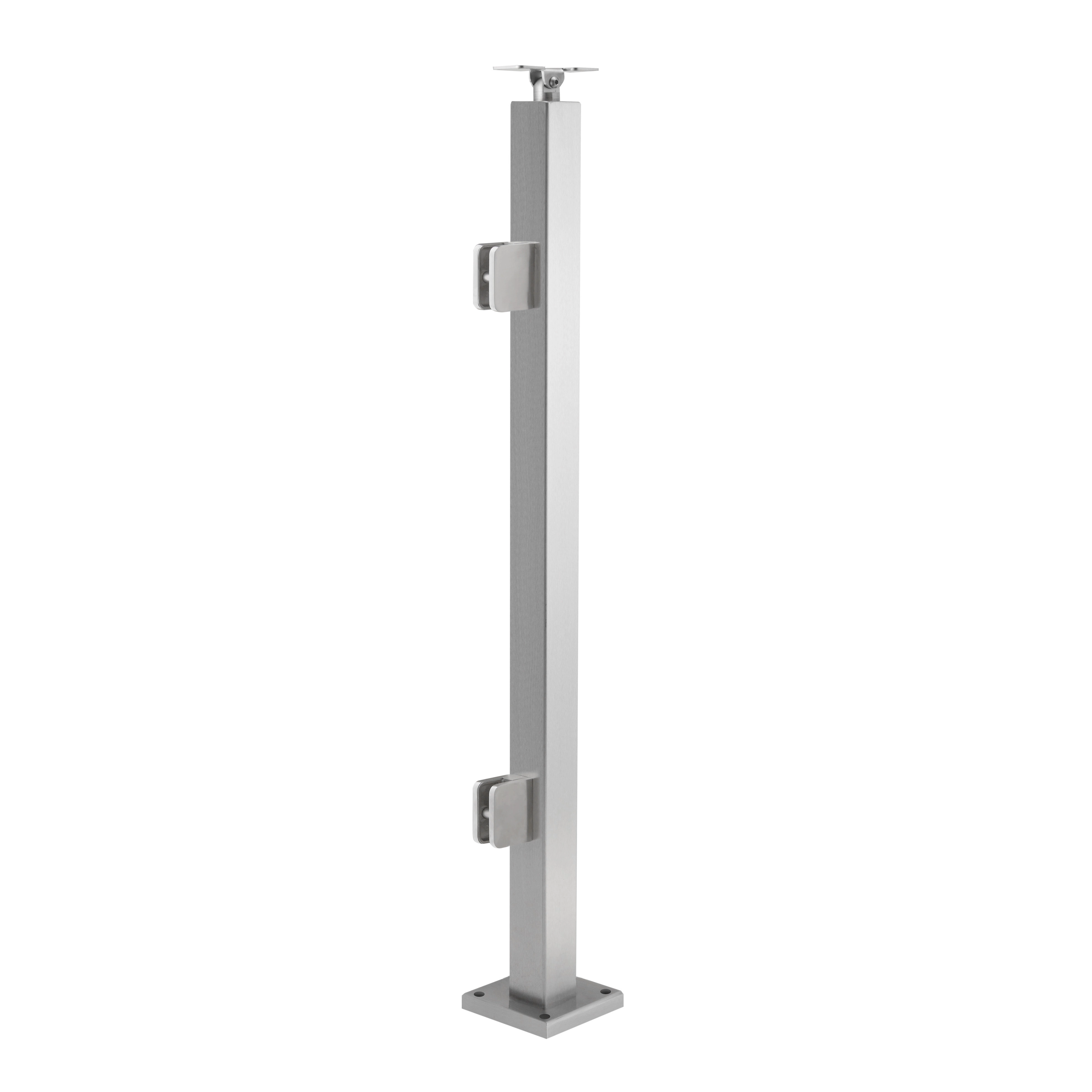 Glass post render seated on a broad square plate for special conditions