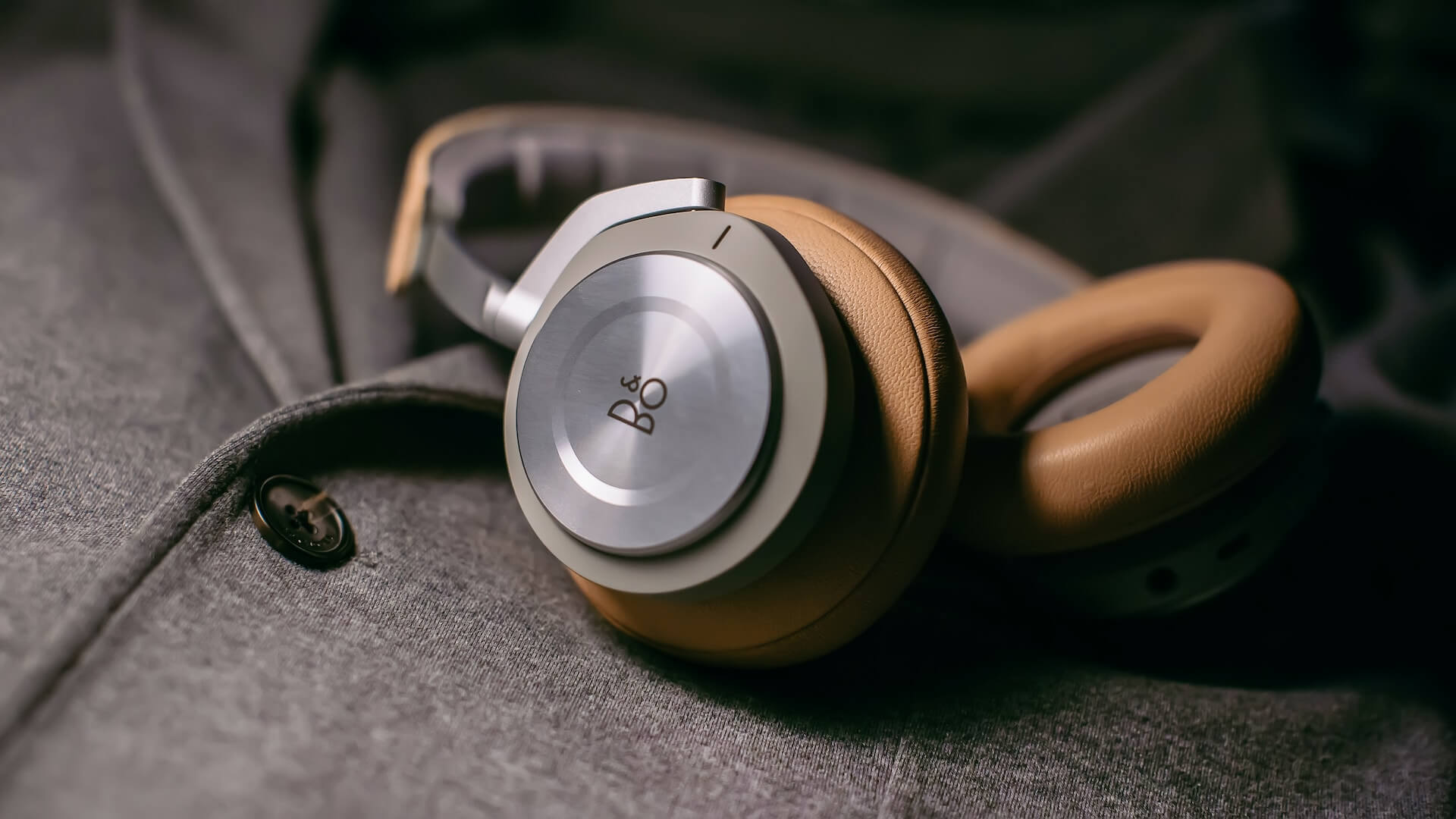 Headphones on a person