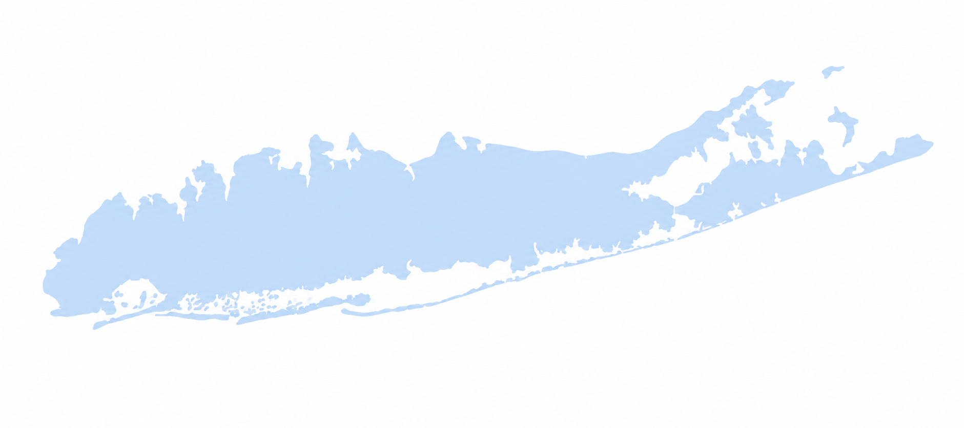 Map of Long Island — Suffolk and Nassau County areas we buy houses in