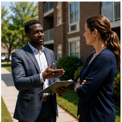 Property manager reviewing a rental portfolio